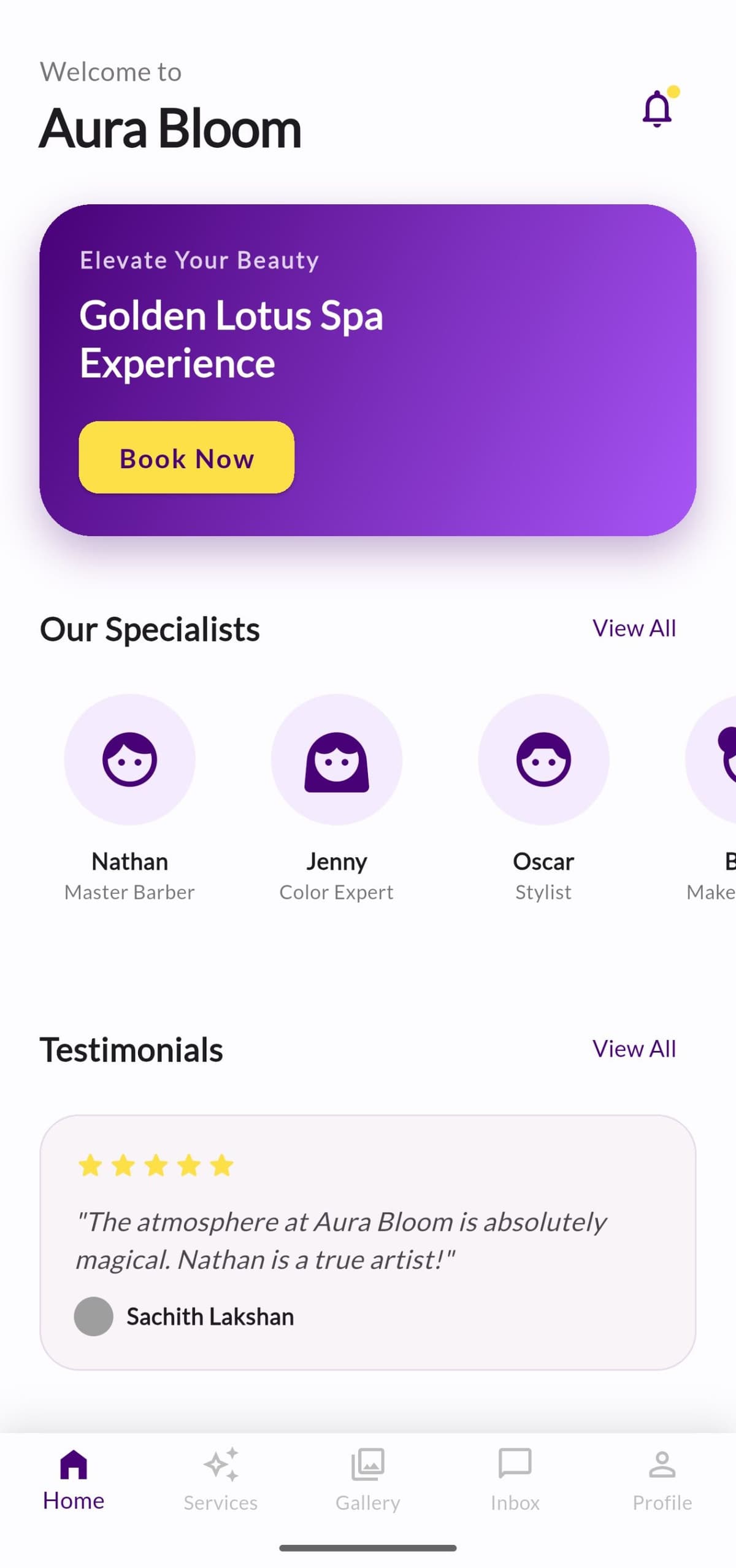 Aura Bloom Mobile Application